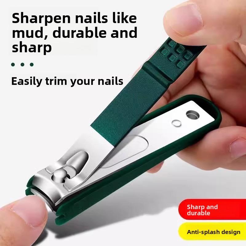 Бытовые высококачественные мужские и женские кусачки для ногтей с защитой от брызг, набор скошенных кусачек для ногтей