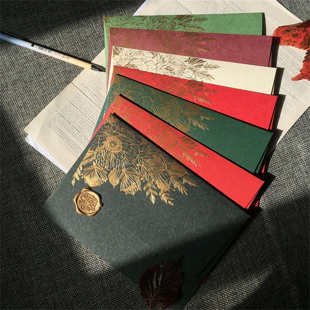 Vintage Bronzing Pattern 125mmX175mm Invitation Card Paper Envelopes Envelope Bag Wedding Envelopes