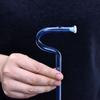 2Pcs/Set Stained Glass Straws Reused with Brush Novel Sturdy Removable Plug Drink Water Fine Workmanship Anti Lip Wrinkle Straws