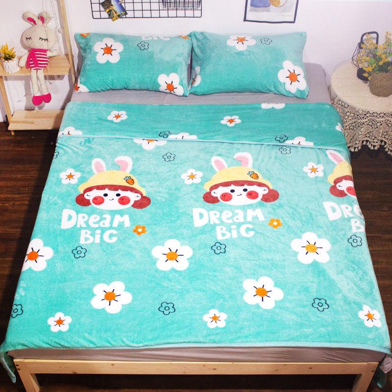 Двусторонние флисовые простыни, осенне-зимние теплые фланелевые простыни, более толстые одеяла для детей и взрослых