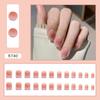 24 шт. Love Sweet Girl Temperament Nail Art ins Минималистский стиль Белые накладные ногти Без резьбы и шлифовки Готовые продукты Wear Nail