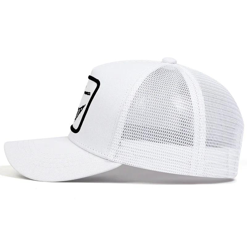 Net Baseball Stitching Embroidered Teeth Face Smiling X Neutral Gender Women Men For Caps Outdoor Adjustable Spring And Summer Casual Sunscreen