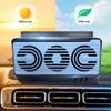 3Fan Car Exhaust Fan USB & Solar Powered Air Circulation Fan Ventilator Silent Air Vent Cooler