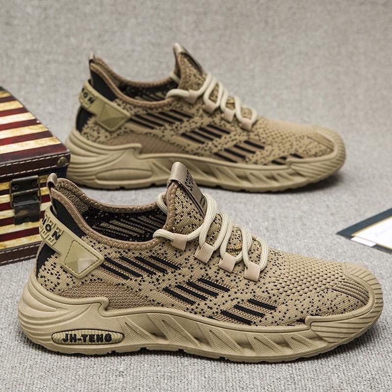 Large Size New Men's Sports Shoes Trendy Versatile Breathable Casual Running Shoes Korean Version Platform Dad Shoes