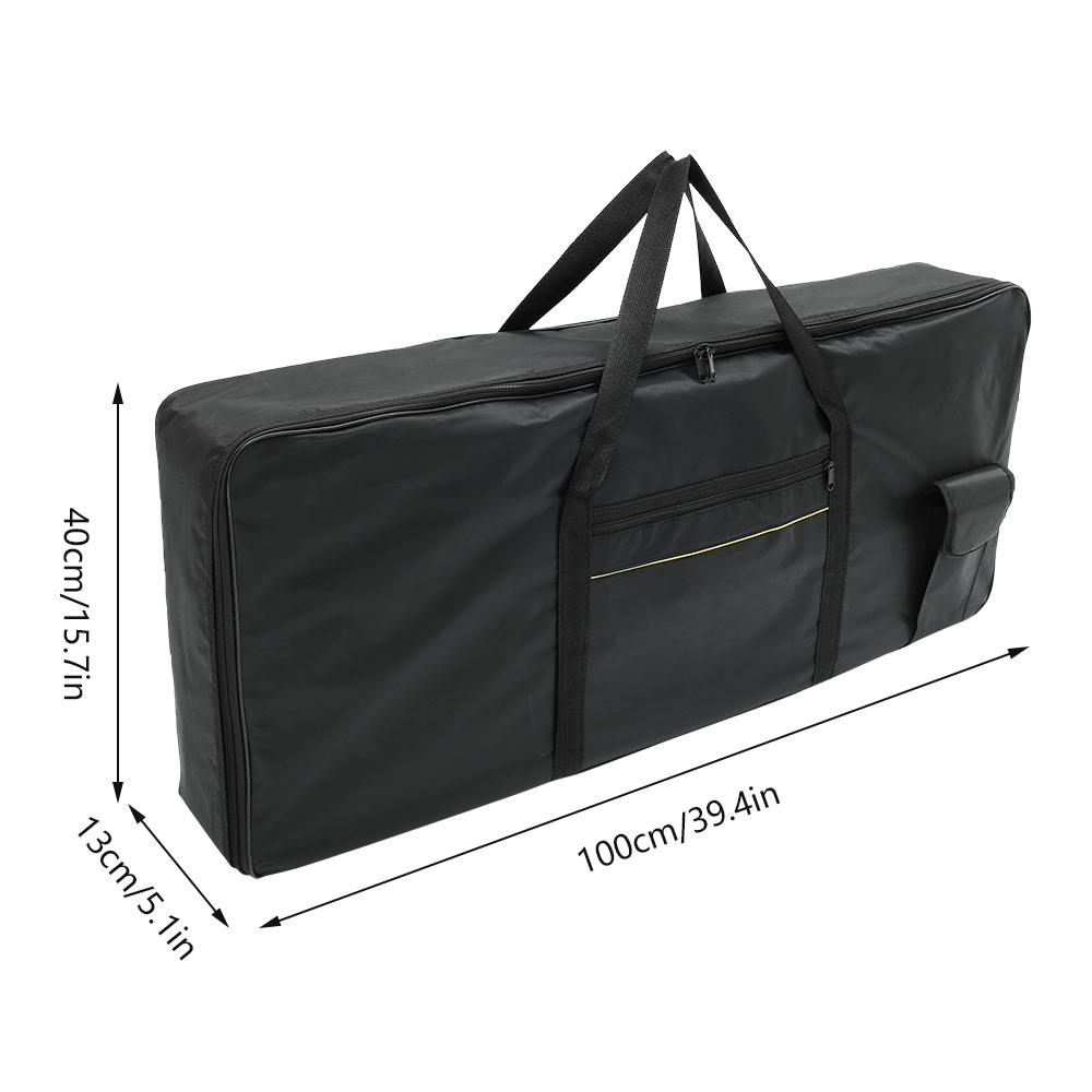 Electronic Organ Piano Cover Padded Case Keyboard Bag Instrument Protective Portable Shockproof Waterproof 100x40cm 61 Keys