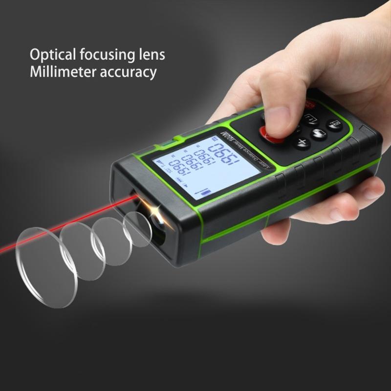 40/60/80/100m  Infrared Distance Meter Rangefinder Real-time Measurement ±3mm Accuracy Waterproof Handheld Measure
