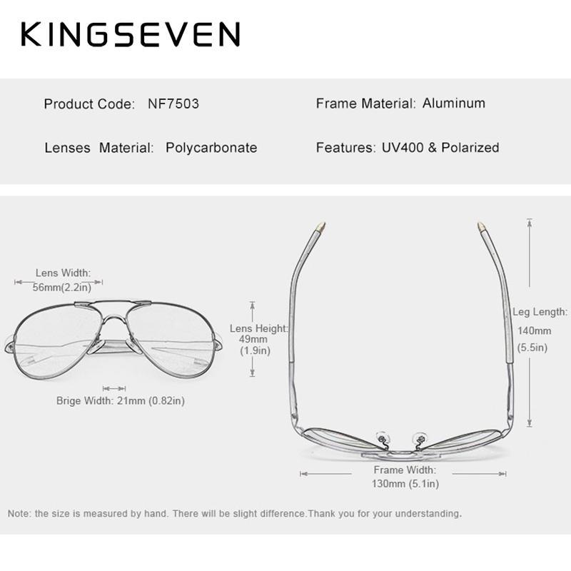 Kingseven Бренд 2019 мужские очки для вождения поляризованные солнцезащитные очки мужские и женские алюминиевые модные очки