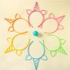 20pcs Cute Candy Color Unicorn Hair Hoops for Kids Party Festival DIY Headwear Hair Jewelry Headdress for Children