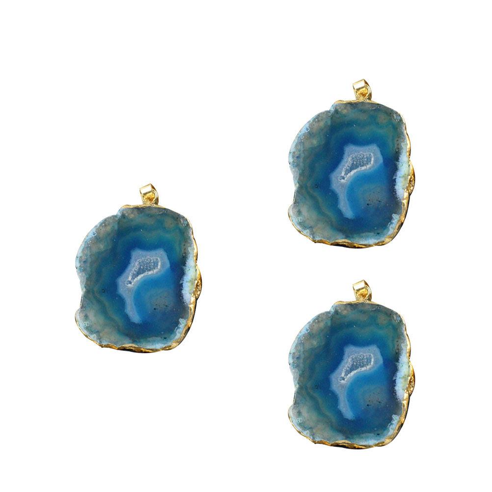 3 шт. Агатовая подвеска-колокольчик для ветра, неровный срез натурального камня, ободок с покрытием, аксессуары для DIY-украшений, подвески для ожерелья, браслета