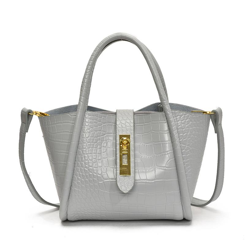 Модная маленькая сумка с крокодиловым узором женская 2025 новая супер горячая универсальная сумка-мессенджер популярная сумочка сумка-ведро