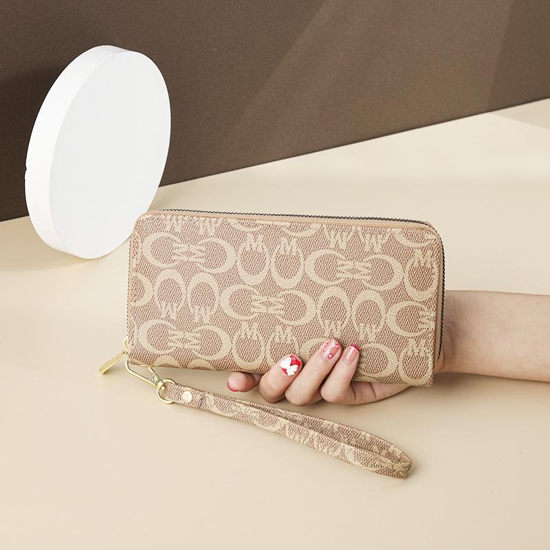 Women's Long Zipper Clutch Wallet 2022 - Korean Style, Large Capacity, Multiple Card Slots, Printed Pattern, Mobile Phone Holder