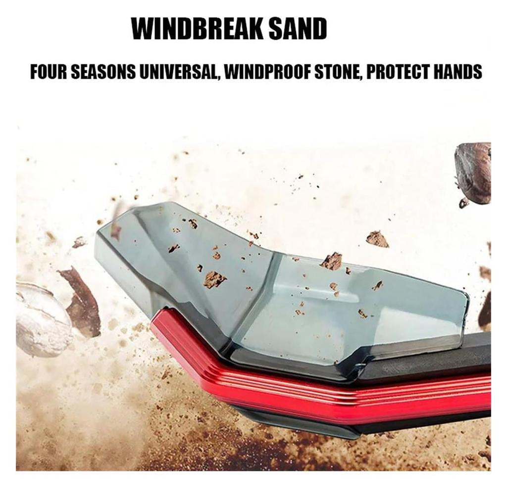 For Knuckle Guards and Handguards, Ninja 250, 300, 400, 650, 1000, 1000SX, Ninja 650 Motorcycle Handguard Shield, Windshield (Black)