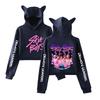 Women Fashion KPop Demon Hunters Cartoon Pullover Girls Casual Cat Cropped Hoodies Female Long Sleeve Sweatshirts Crop Top Women's Hoodie Sexy Tops