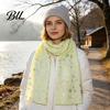 Lightweight Winter Layering Glitter Sparkly Foil Snowflake Print Scarf for Women, Christmas Warm Fashionable Neckwear Theme Shawl Wrap, Fall