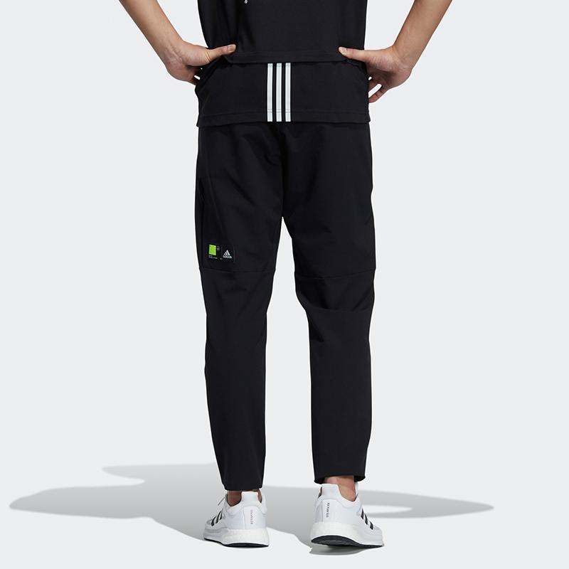 adidas Брюки мужские для бега из тканого материала, черные GP0953