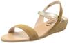 Gaimo Wedge Sandals Bicolor Strap Sandals Beige Cm 2E Women's 24.5
