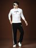 European-Style Men's Long-Sleeve T-Shirt with Lettering and Gold Stamping, 2025 Autumn New Fashion Brand Slim-Fit Top for Men