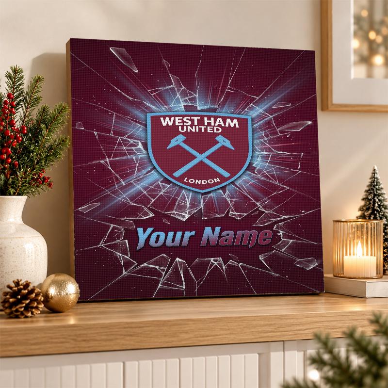 West Ham United FC Custom Name Text 5D Diamond Painting Kit DIY Full Drill Diamond Art Decoration