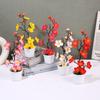 Plastic Simulation Flower Potted Multicolor Faux Flower Potted Home Office Decoration