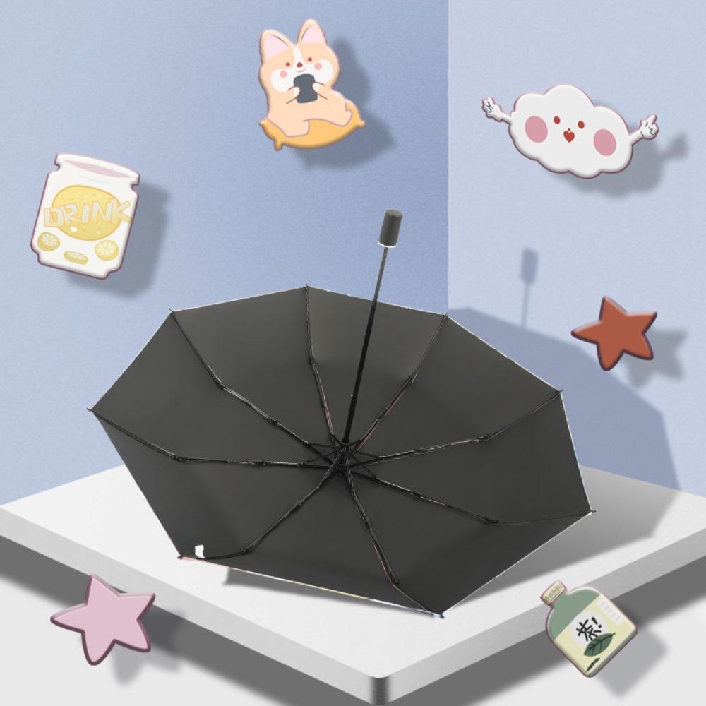 8-Ribs Cat Sun Protection Umbrella UV Protection Cartoon Folding Sun Umbrella Lady