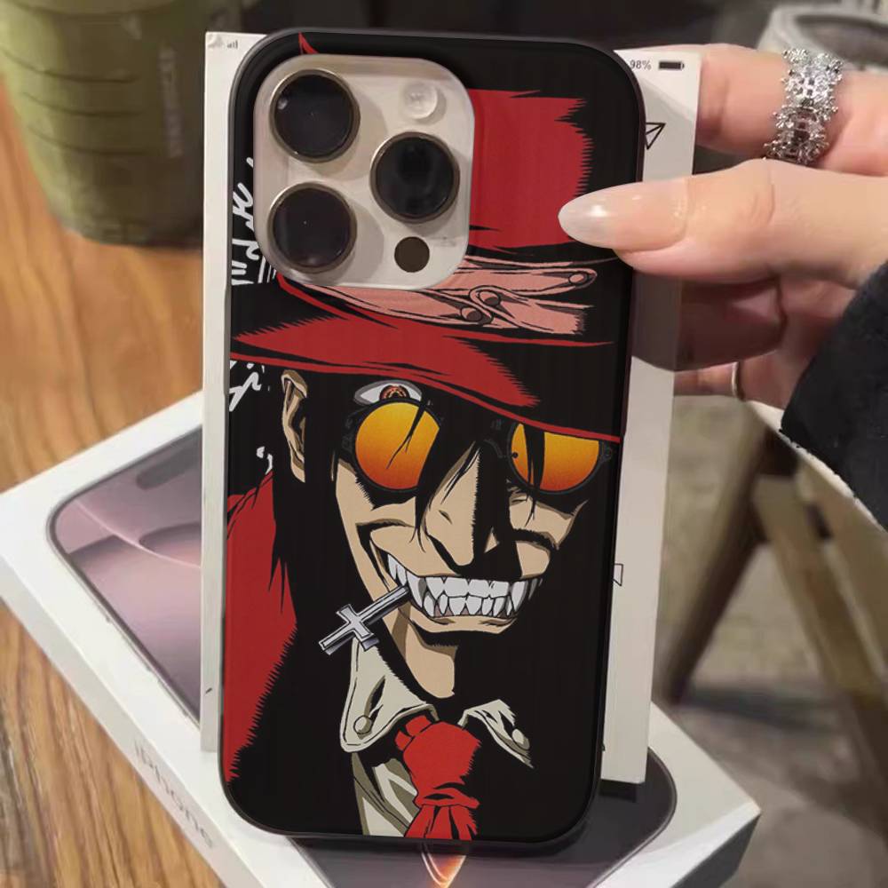 Хоррор Аниме Hellsing Для IPhone 17 16 15 Plus Pro Max 12 14 Plus 11 13 Волна Гофрированная Полоса Чехол для Телефона