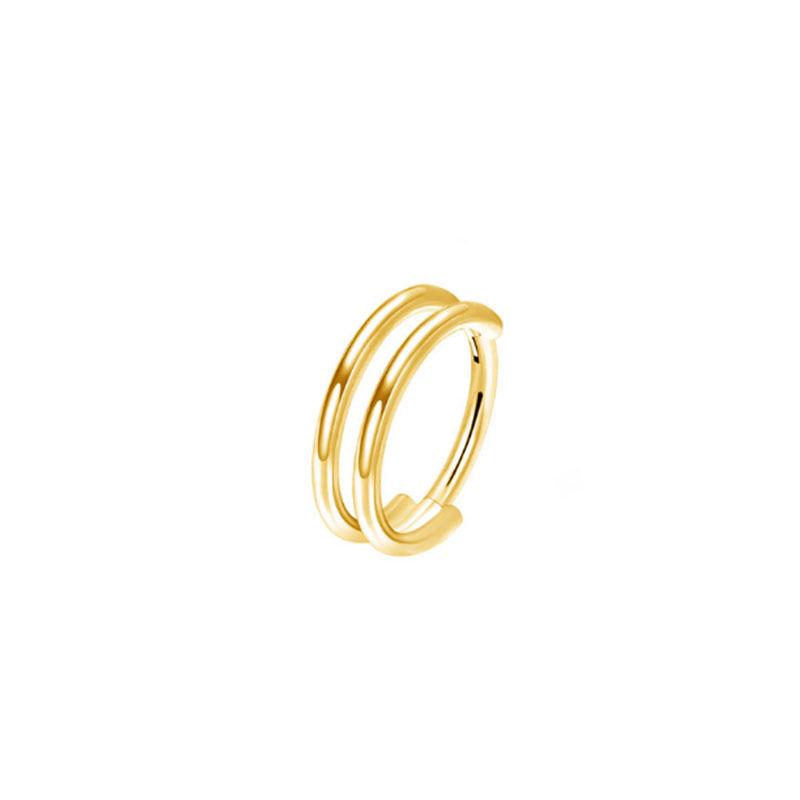 Бесшовное титановое кольцо для носа G23, серьга-кольцо с цирконом