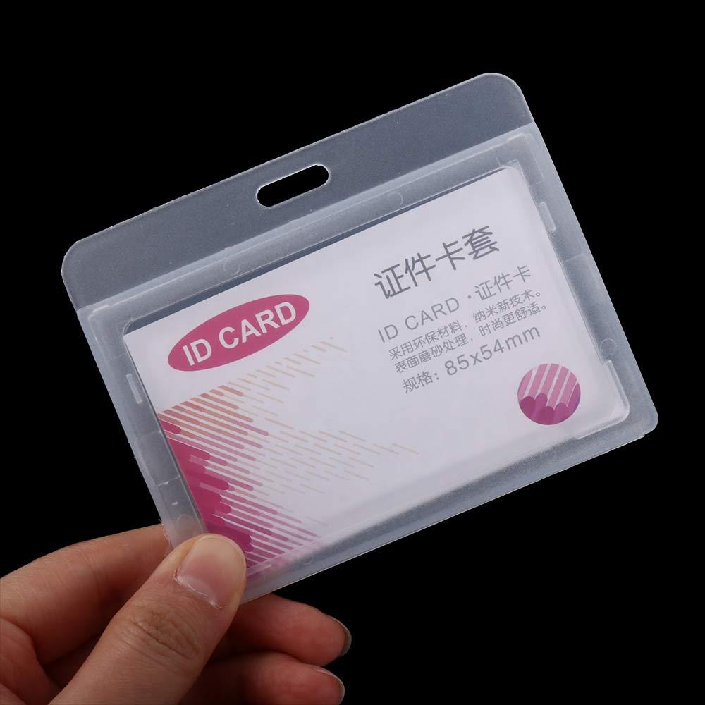 Sleeve Horizontal Employee Transparent Badge Holder Name Card Cover Bank Card Holder ID Card Holder