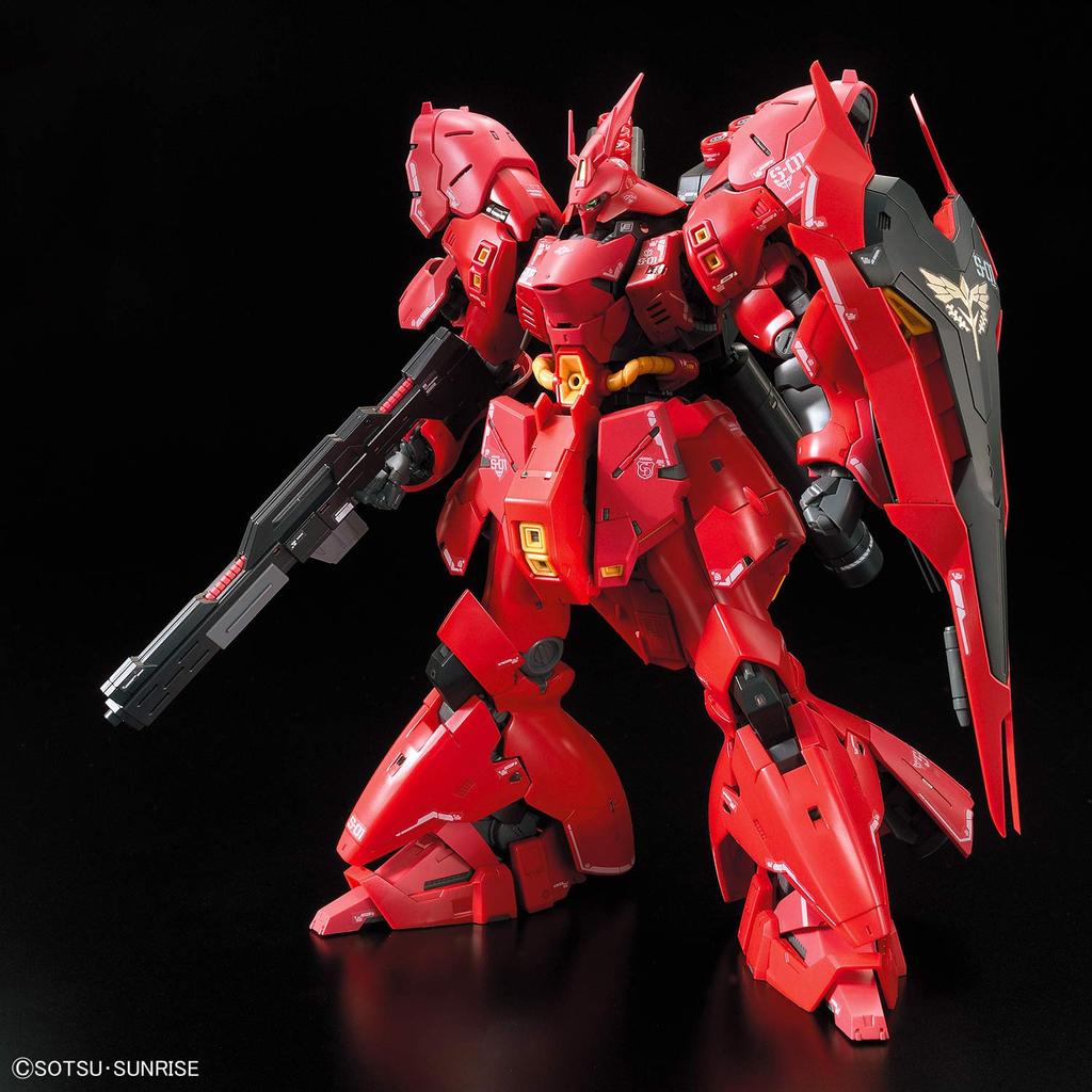 Пластиковая модель BANDAI SPIRITS RG Mobile Suit Gundam Counterattack Sazabi в масштабе 1/144 с цветовой кодировкой