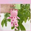 Cute Adorable Pink Polka Dot Plush Cat Keychain Doll Toy For Kids And Collectors