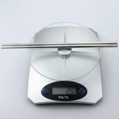 AOOSY Chopsticks, Set of 10, 24cm, Stainless Steel, Korean Metal, Vacuum-Sealed, Lightweight, Korean Tableware, Made in Our Own Factory, Mirror Finish