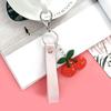 1PCS Creative Fashion Acrylic Fruit Leather Rope Keychain Dragon Fruit Car Keyring