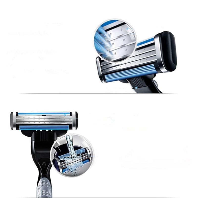8pcs/pack Men's Shaving Razor Blades for Men 3layers Blade Shaving Cassette for Gillettee Mache 3