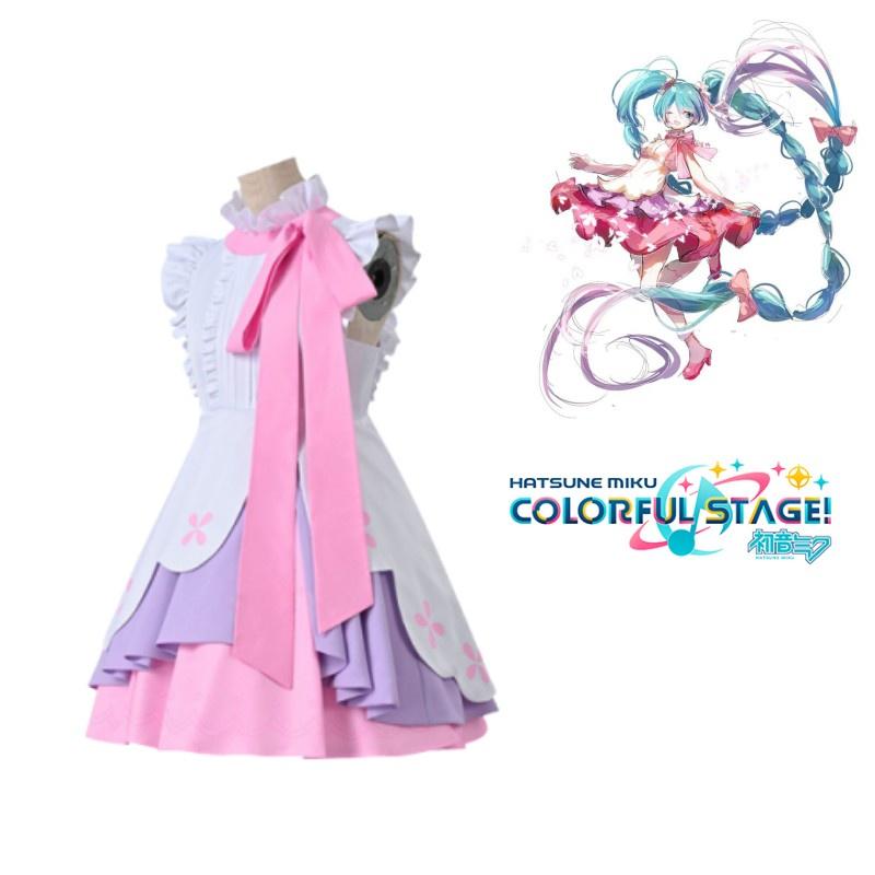 Милый и прекрасный косплей-костюмный набор Hatsune Miku длинные волосы принцесса