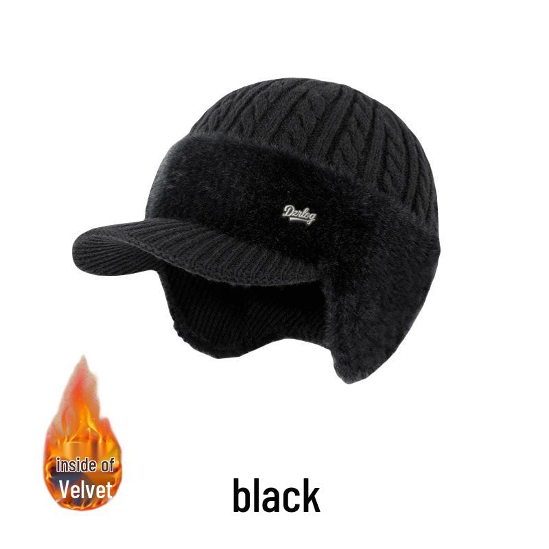 Ветрозащитная шапка на флисовой подкладке с защитой ушей для людей среднего и пожилого возраста - Теплая и стильная для осени и зимы