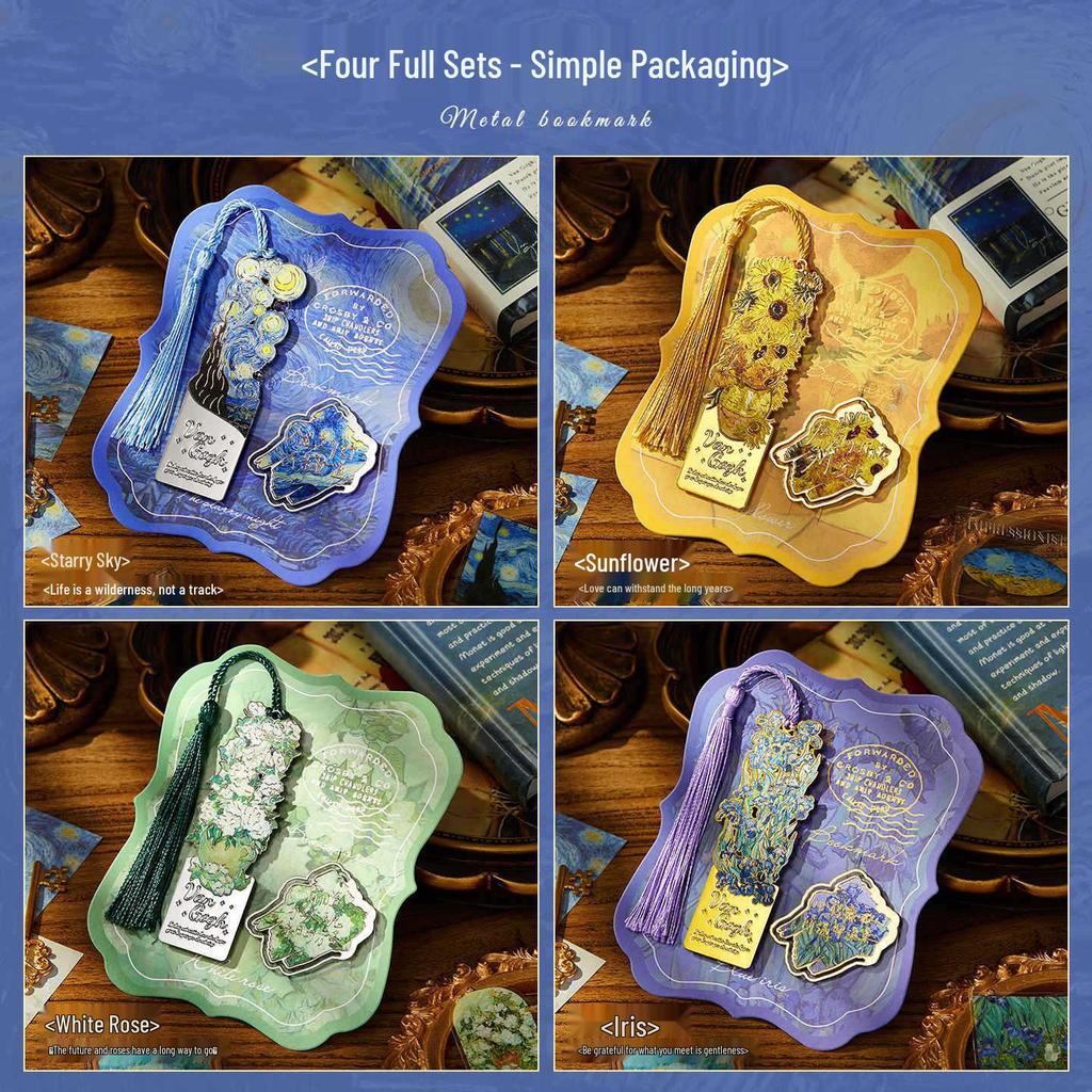 Винтажная металлическая закладка Ван Гог: Креативный подарок на День знаний или День рождения для учеников и девочек