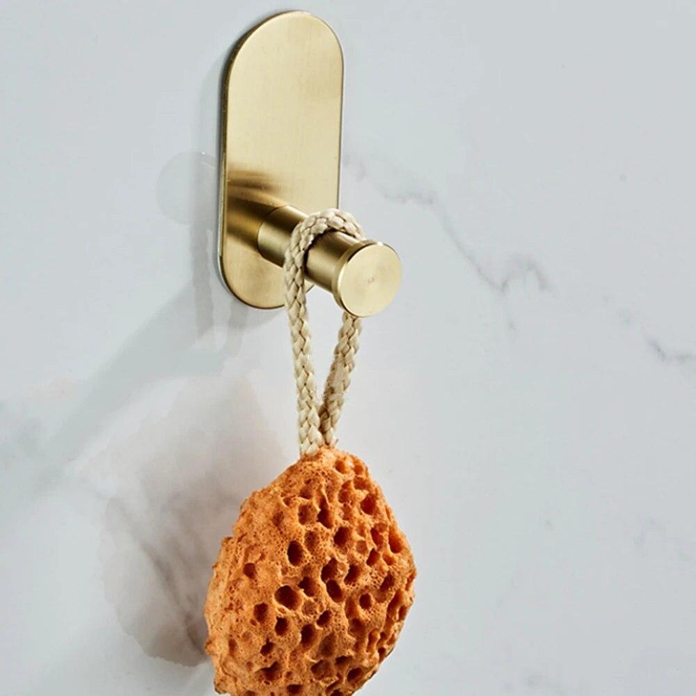 Self-adhesive Hooks Wall Hanging Hooks Towel Coat Holder Clothes Hanger Key Bag Hat Racks Bathroom Storage
