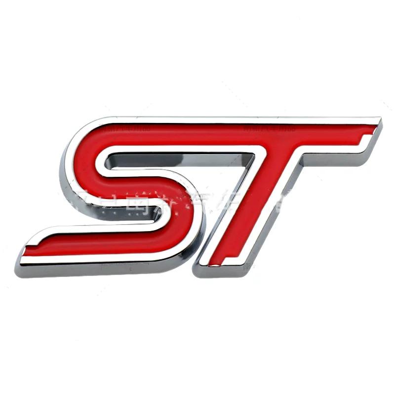 3D Car ST Rear Trunk Side Fender Emblem Badge Sticker For Ford ST Logo Focus Fiesta H6 Ecosport 2009-2015 Mondeo Focus2 Focus3 MK2