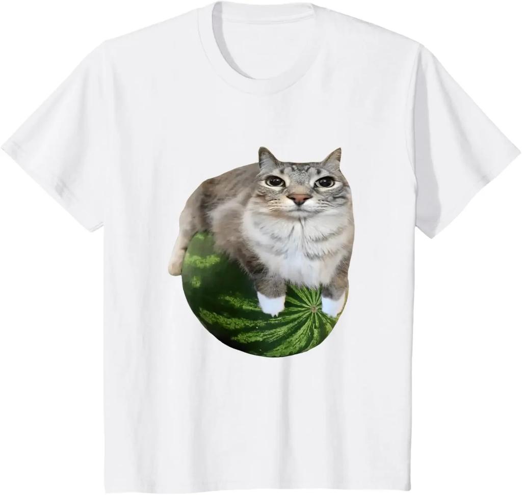 Watermelon Cat Silly Cat Meme Tshirt A Hilarious Watermelon Print Shirt Is A Stylish Unisex Top For Both Unisex And Unisex