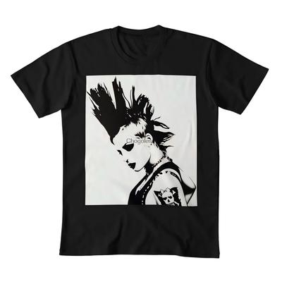 Punk Mohawk Girl Graphic T-Shirt