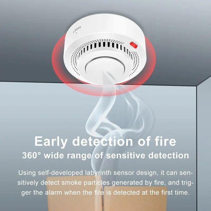 WiFi интеллектуальный детектор дыма Tuya App Controlled Smoke Sensor Alarm Device