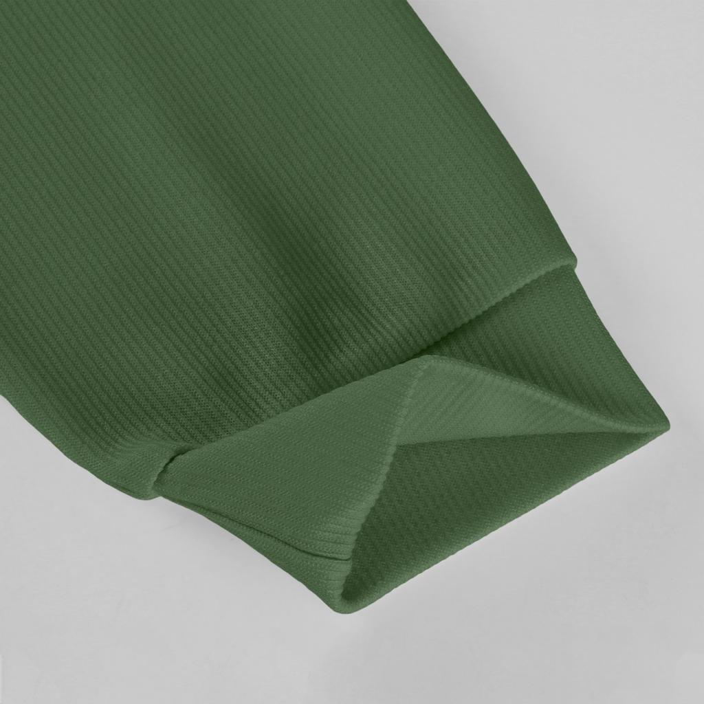 Мужской пуловер из рубчатого трикотажа с длинным рукавом и воротником на пуговицах