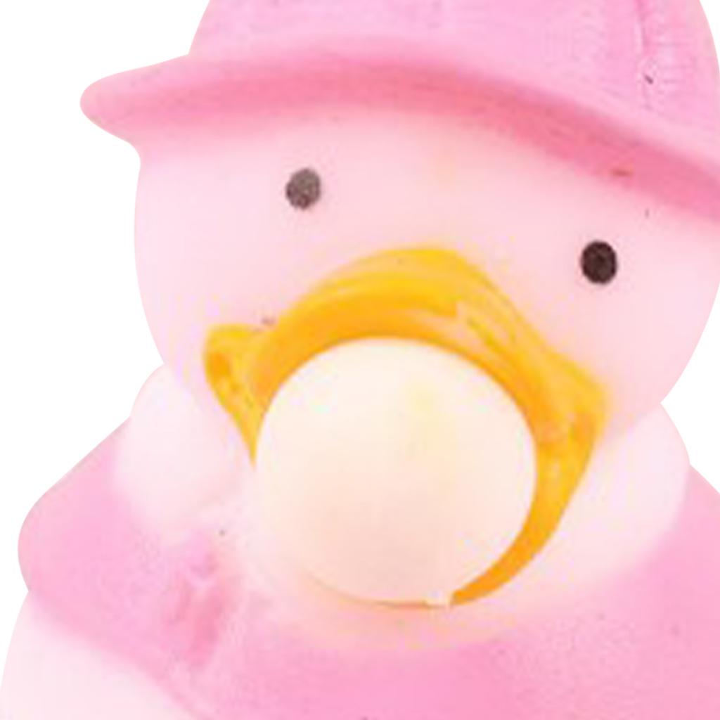 Stress Ball Duck Squeezy Bubbles Reduce Anxiety Soft Stretchy Ball for Children and Adults Pink