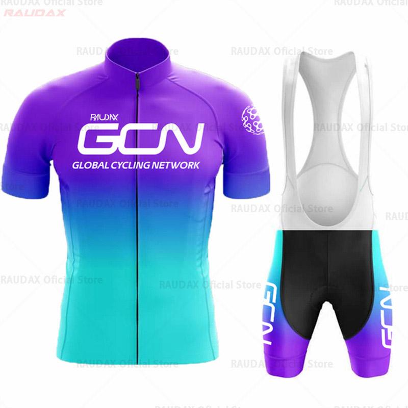 Raudax GCN Мужской Летний Велосипедный Комплект с Короткой Рукавой MTB Майка Одежда для Велоспорта Дышащая Велосипедная Одежда