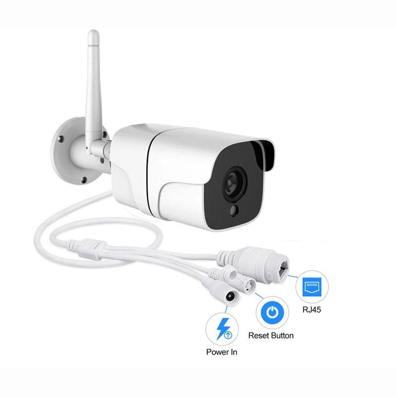 1080P HD 4MP/5MP Уличная водонепроницаемая WiFi камера безопасности с умным беспроводным подключением и слотом для карты