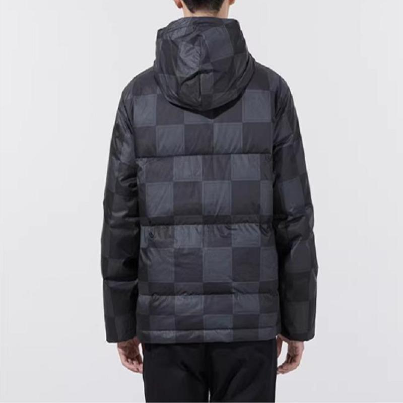 Nike Стеганый баскетбольный теплый пуховик с капюшоном Lebron Chessboard, мужская верхняя одежда, черный DA6718-010