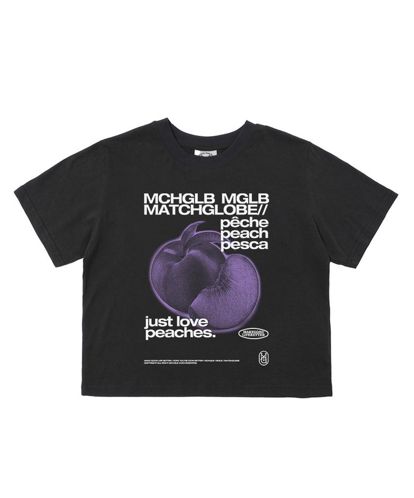 MATCHGLOBE Персиковый укороченный топ (черный)