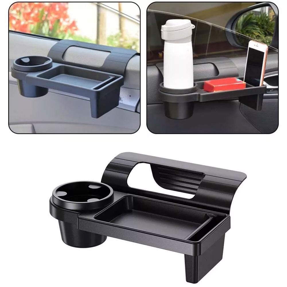 Universal Car Organizer Box With Cup Holder Drink Holder Side Door Window Phone Slot Hanging Storage Rack For Vehicle