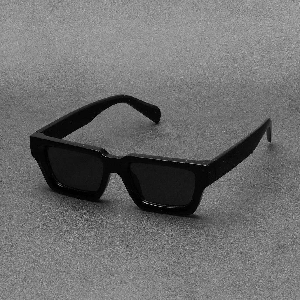 Ruiao модные черные маленькие прямоугольные солнцезащитные очки в толстой оправе для мужчин и женщин прямоугольные летние солнцезащитные очки