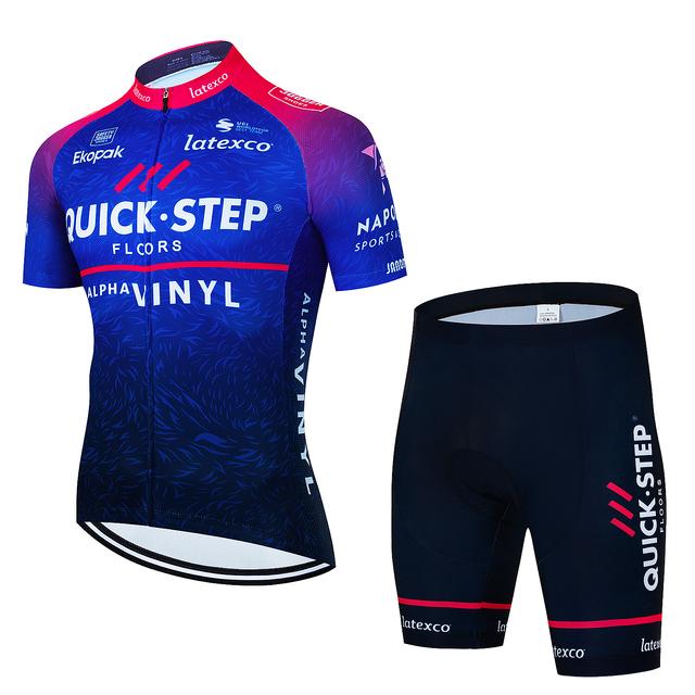 Комплект велосипедного трикотажа Quick·Step MTB Maillot, летняя альфа-виниловая одежда для велоспорта, рубашки для шоссейного велосипеда, велосипедные топы, Ropa Ciclismo