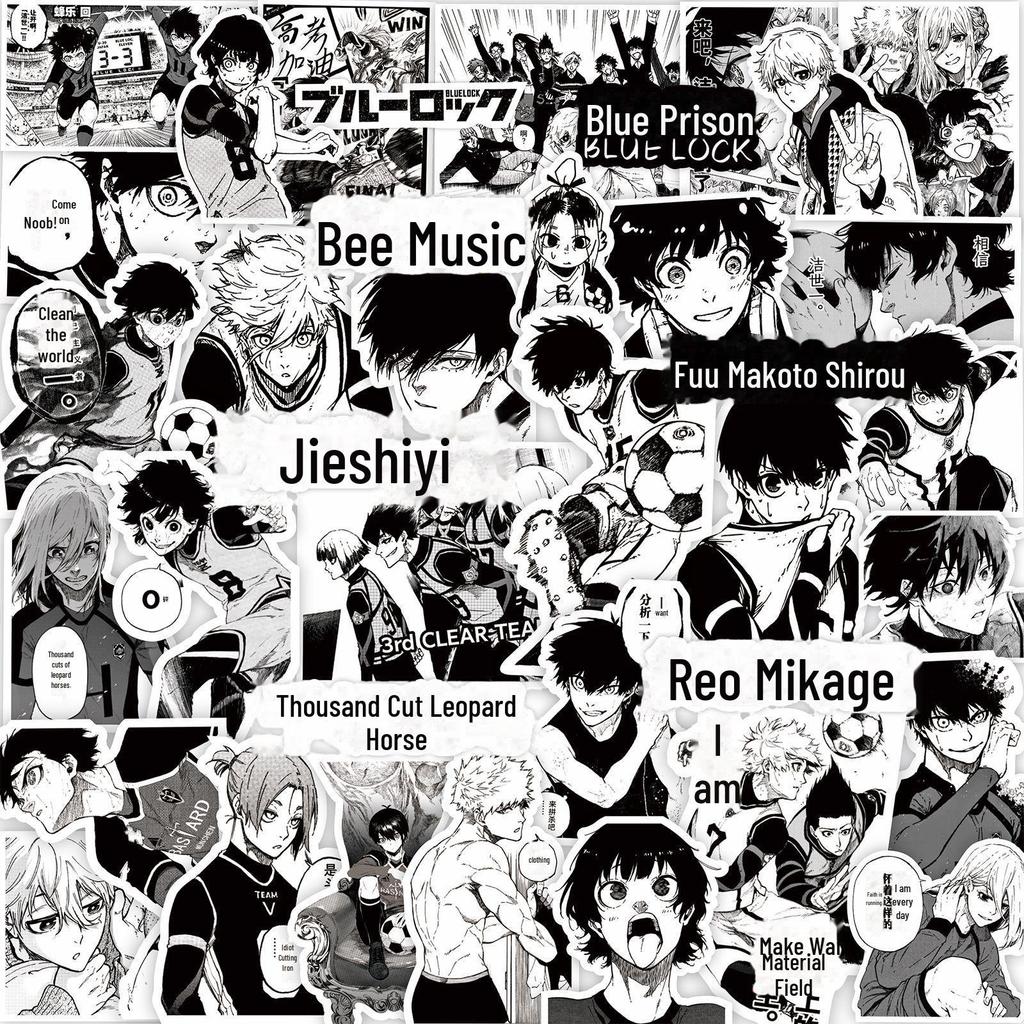 1000 черно-белых аниме-наклеек: Demon Slayer, One Piece и многое другое для украшения блокнота